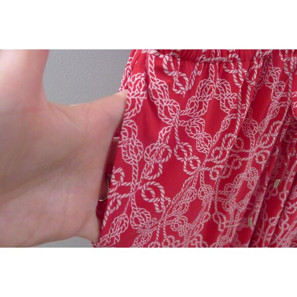 Tommy Hilfiger Nautical Rope Print Romper - Red M - Picture 5 of 10